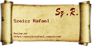 Szeicz Rafael névjegykártya